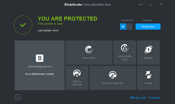BitDefender Total Security (โปรแกรมสแกนป้องกัน ไวรัส สปายแวร์ ฟิชชิ่ง ครบวงจร )